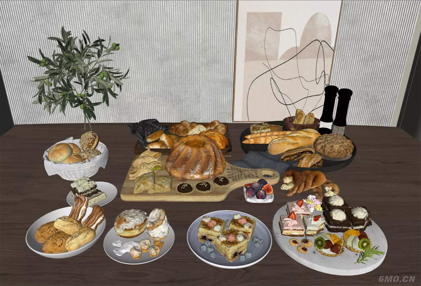 MODERN DRINDS AND FOOD - SKETCHUP 3D MODEL - ENSCAPE - 261371