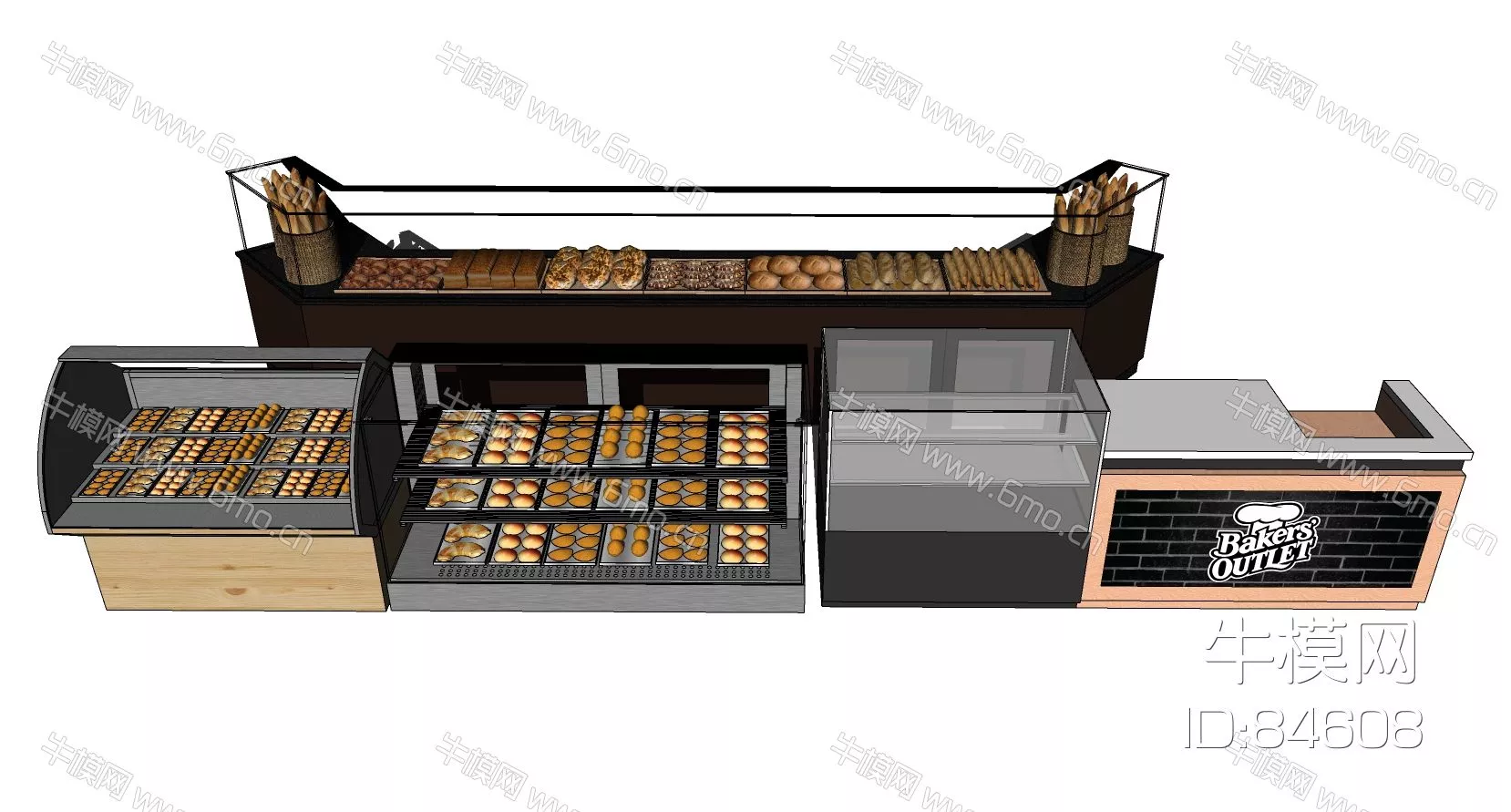 MODERN DRINDS AND FOOD - SKETCHUP 3D MODEL - ENSCAPE - 84608