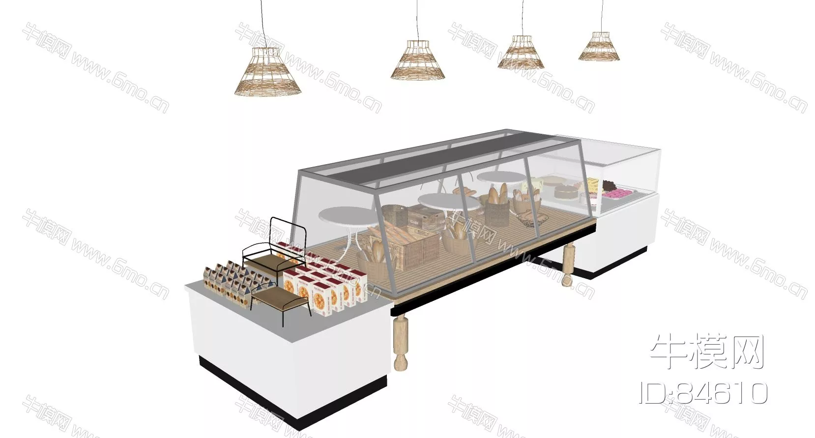 MODERN DRINDS AND FOOD - SKETCHUP 3D MODEL - ENSCAPE - 84610