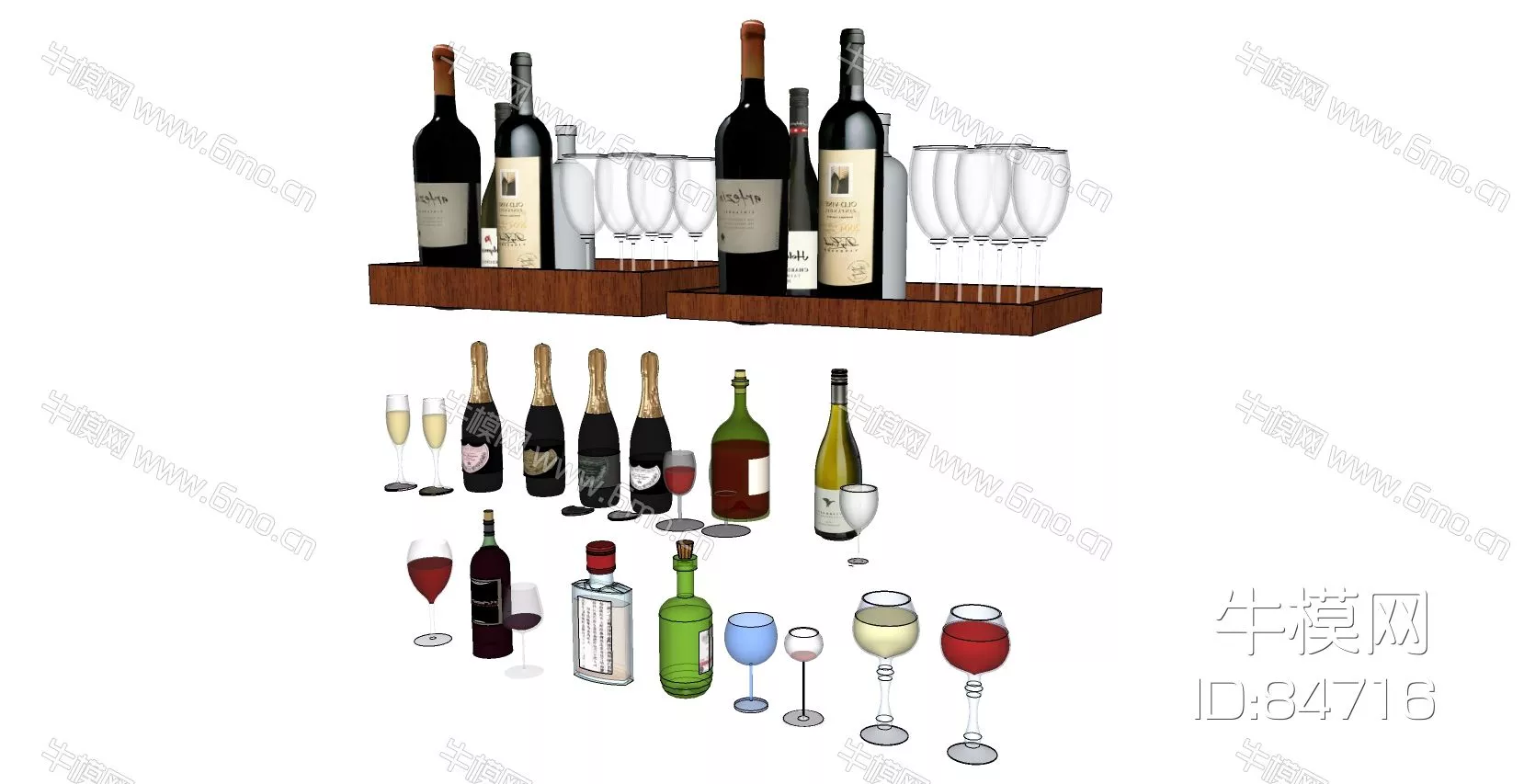 MODERN DRINDS AND FOOD - SKETCHUP 3D MODEL - ENSCAPE - 84716