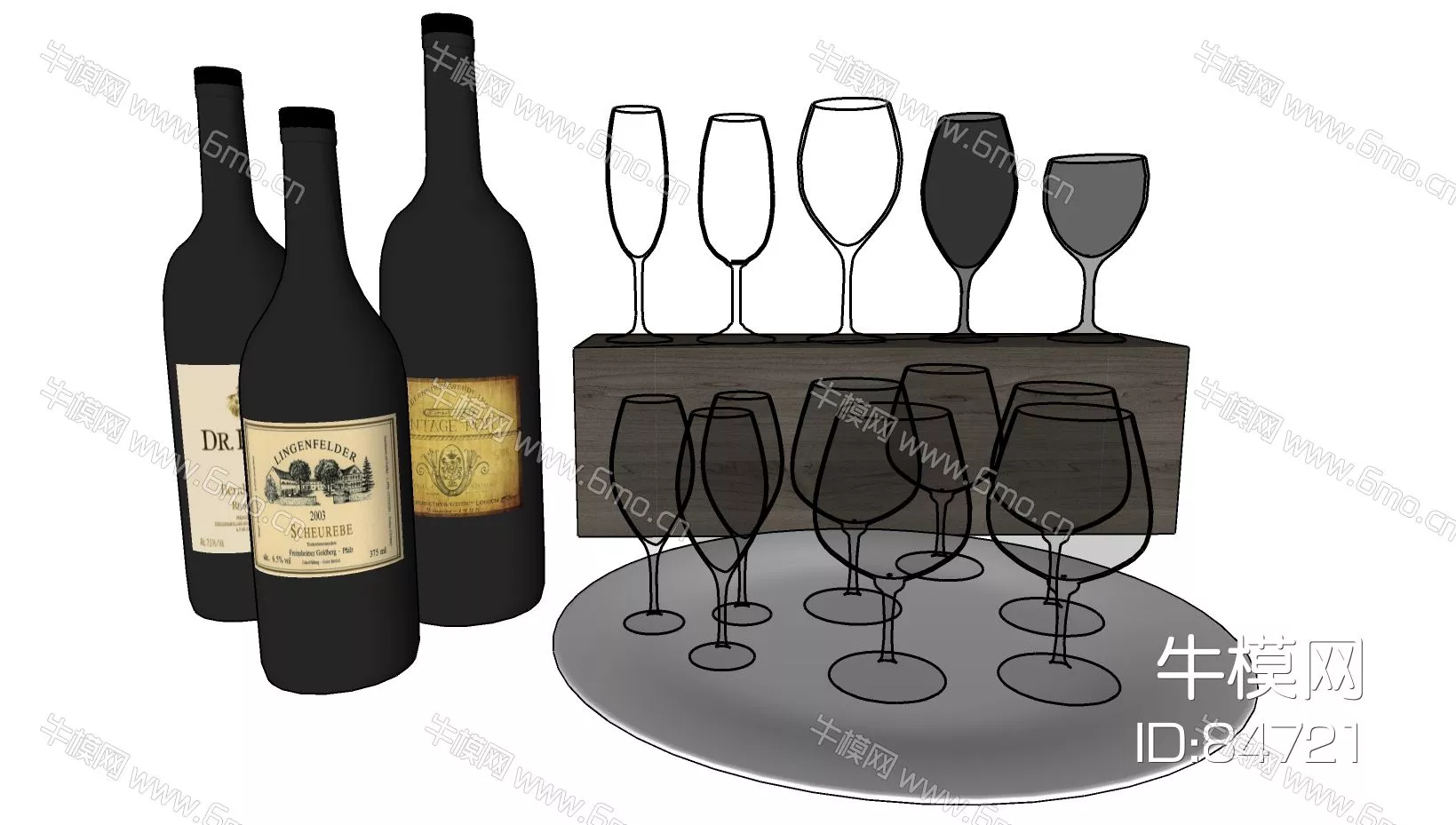 MODERN DRINDS AND FOOD - SKETCHUP 3D MODEL - ENSCAPE - 84721