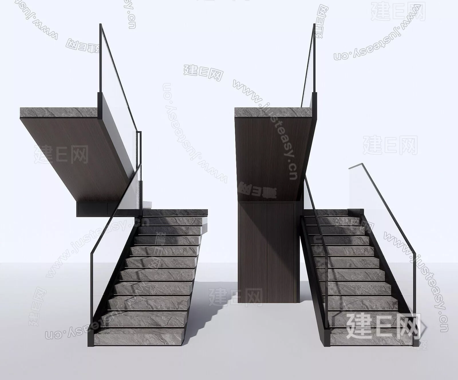 MODERN ELEVATOR - STAIRS - SKETCHUP 3D MODEL - ENSCAPE - 109396530