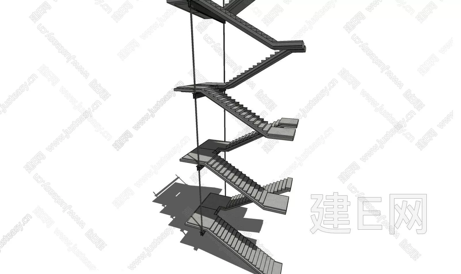 MODERN ELEVATOR - STAIRS - SKETCHUP 3D MODEL - ENSCAPE - 112083443