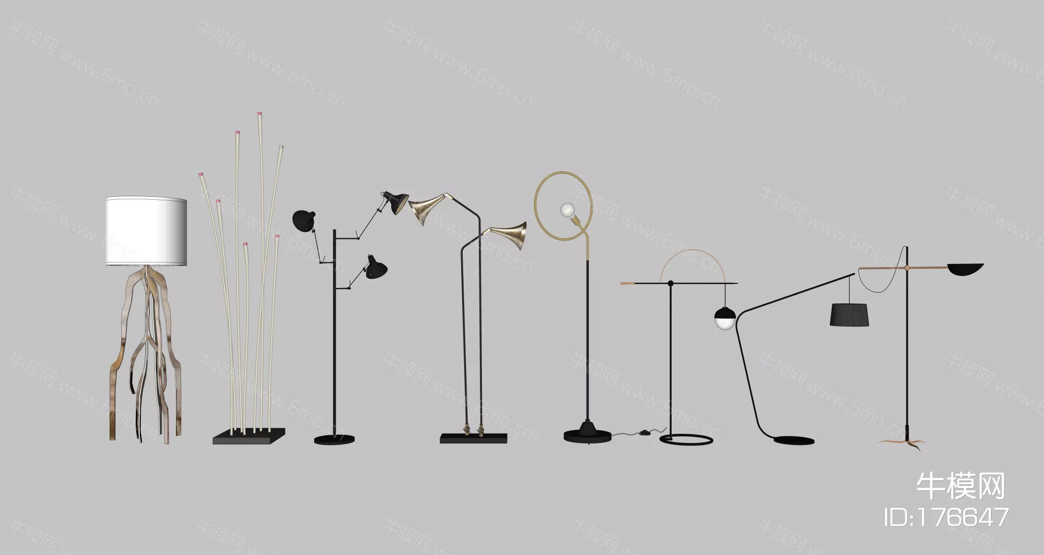 MODERN FLOOR LAMP - SKETCHUP 3D MODEL - ENSCAPE - 176647