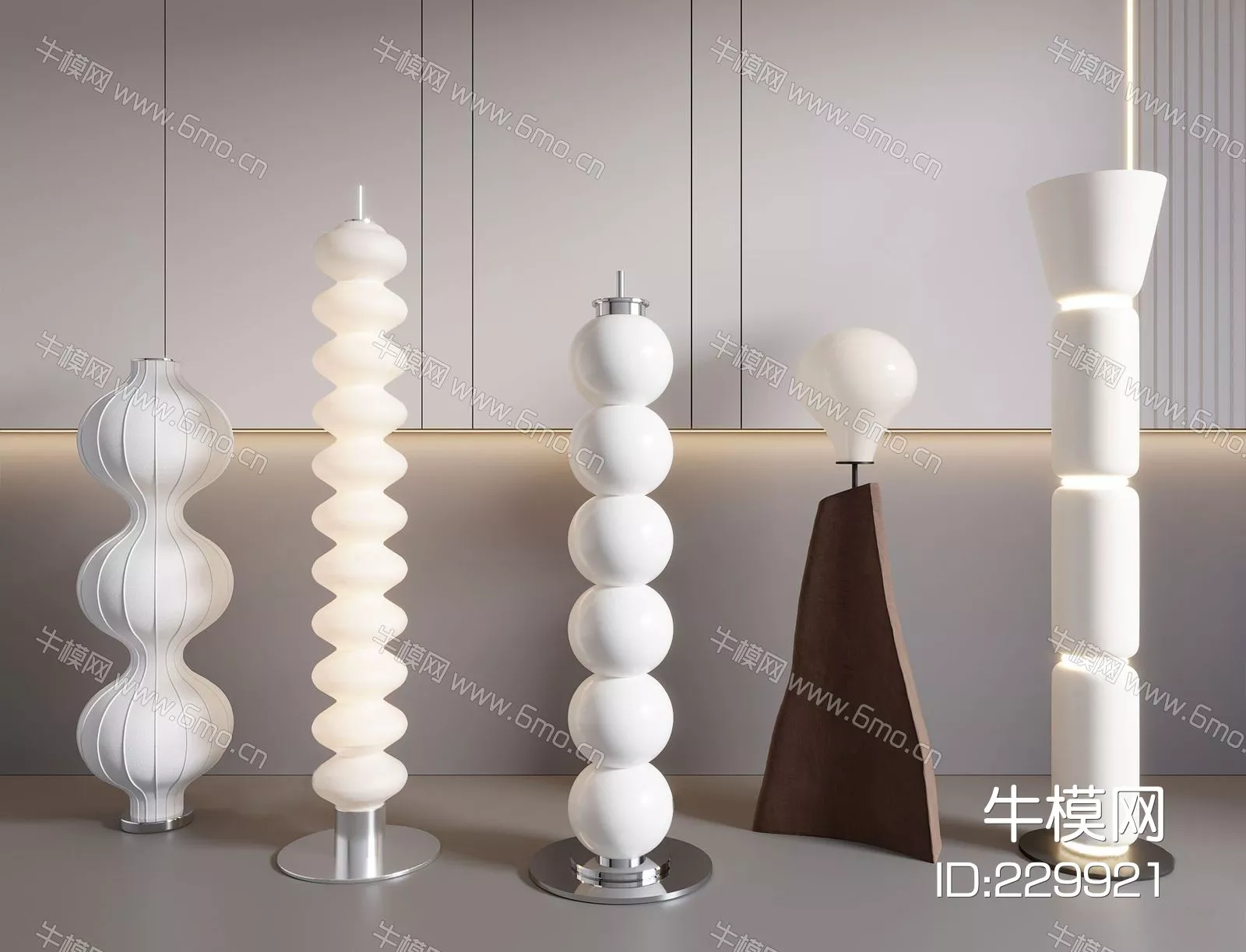 MODERN FLOOR LAMP - SKETCHUP 3D MODEL - ENSCAPE - 229921