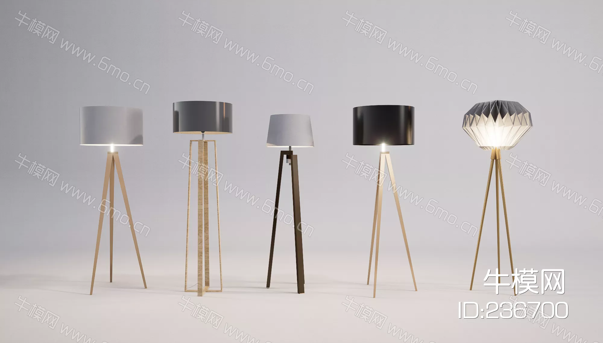 MODERN FLOOR LAMP - SKETCHUP 3D MODEL - ENSCAPE - 236700