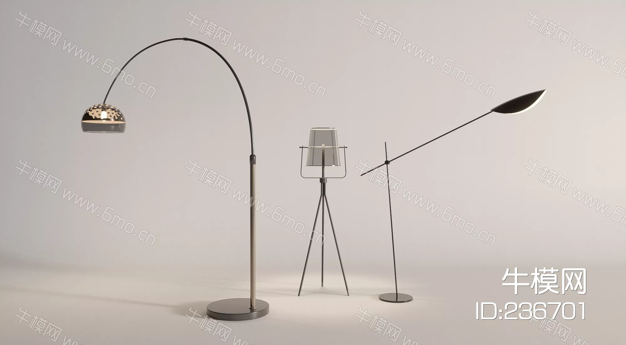 MODERN FLOOR LAMP - SKETCHUP 3D MODEL - ENSCAPE - 236701