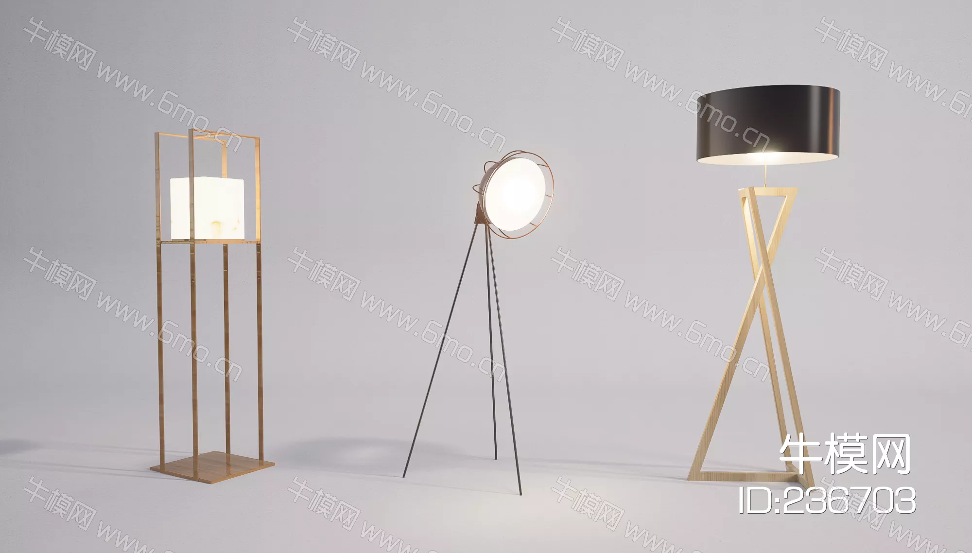 MODERN FLOOR LAMP - SKETCHUP 3D MODEL - ENSCAPE - 236703