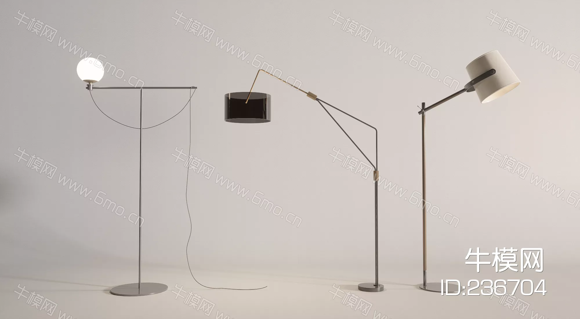 MODERN FLOOR LAMP - SKETCHUP 3D MODEL - ENSCAPE - 236704