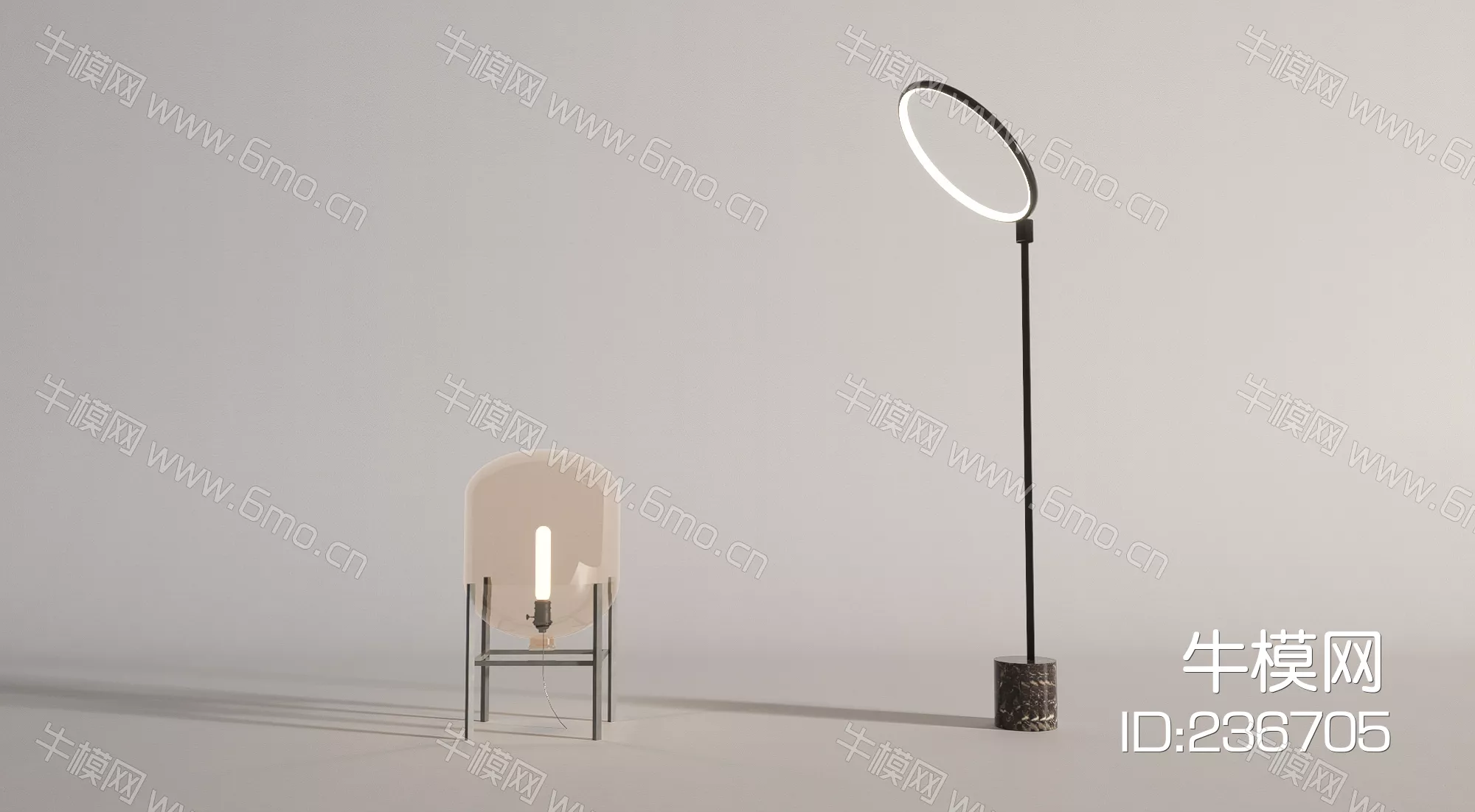 MODERN FLOOR LAMP - SKETCHUP 3D MODEL - ENSCAPE - 236705