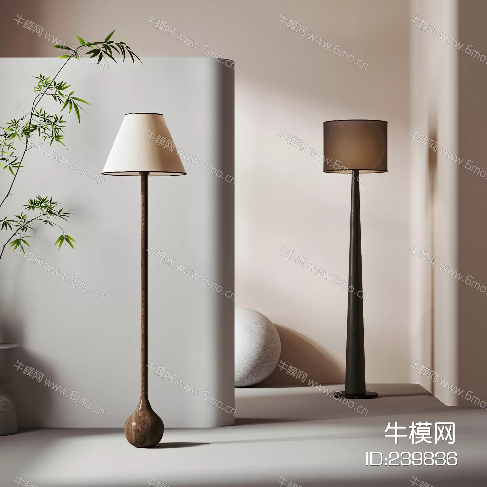 MODERN FLOOR LAMP - SKETCHUP 3D MODEL - ENSCAPE - 239836