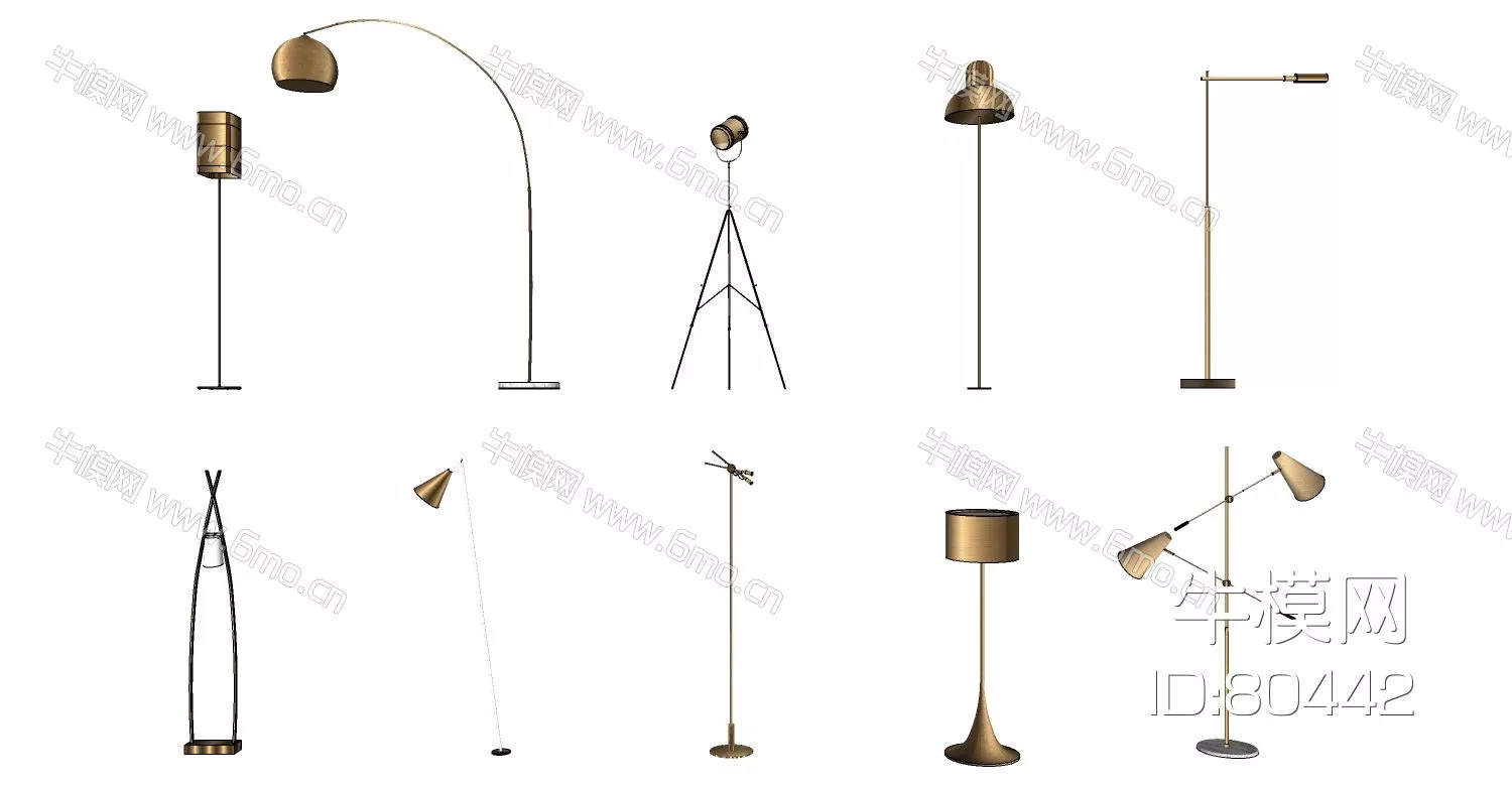 MODERN FLOOR LAMP - SKETCHUP 3D MODEL - ENSCAPE - 80442