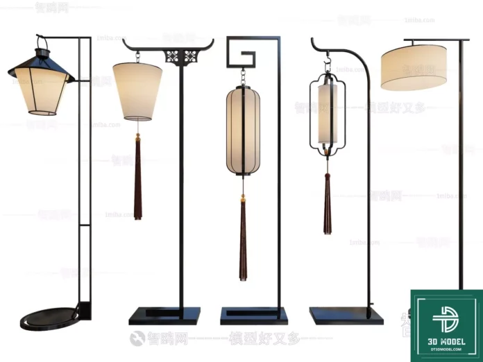 MODERN FLOOR LAMP - SKETCHUP 3D MODEL - VRAY OR ENSCAPE - ID07253