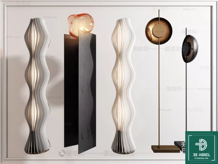 MODERN FLOOR LAMP - SKETCHUP 3D MODEL - VRAY OR ENSCAPE - ID07254