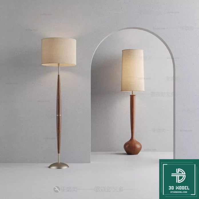 MODERN FLOOR LAMP - SKETCHUP 3D MODEL - VRAY OR ENSCAPE - ID07255