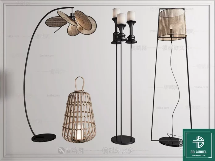 MODERN FLOOR LAMP - SKETCHUP 3D MODEL - VRAY OR ENSCAPE - ID07265