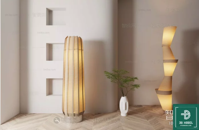 MODERN FLOOR LAMP - SKETCHUP 3D MODEL - VRAY OR ENSCAPE - ID07266