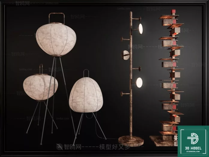 MODERN FLOOR LAMP - SKETCHUP 3D MODEL - VRAY OR ENSCAPE - ID07278