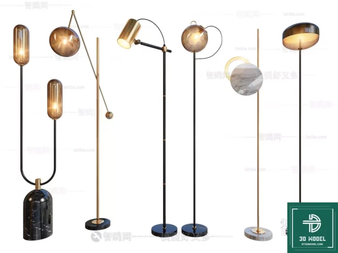 MODERN FLOOR LAMP - SKETCHUP 3D MODEL - VRAY OR ENSCAPE - ID07287
