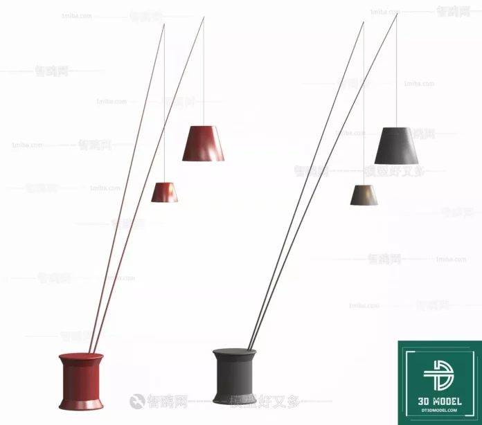 MODERN FLOOR LAMP - SKETCHUP 3D MODEL - VRAY OR ENSCAPE - ID07295