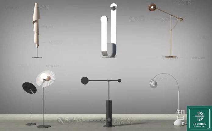 MODERN FLOOR LAMP - SKETCHUP 3D MODEL - VRAY OR ENSCAPE - ID07313