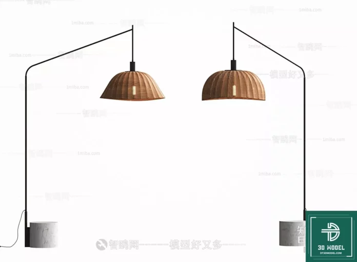 MODERN FLOOR LAMP - SKETCHUP 3D MODEL - VRAY OR ENSCAPE - ID07321