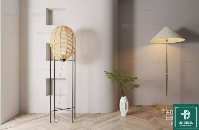 MODERN FLOOR LAMP - SKETCHUP 3D MODEL - VRAY OR ENSCAPE - ID07323