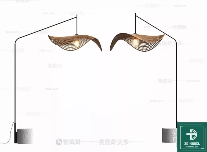 MODERN FLOOR LAMP - SKETCHUP 3D MODEL - VRAY OR ENSCAPE - ID07351