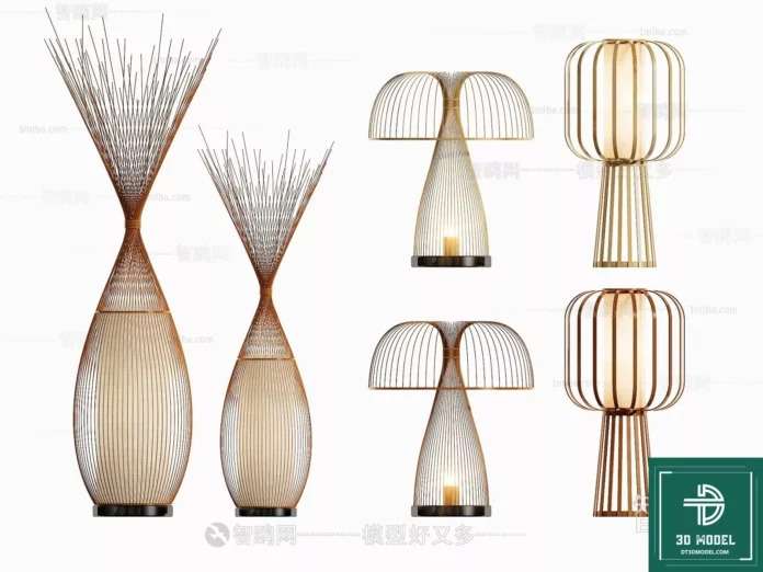 MODERN FLOOR LAMP - SKETCHUP 3D MODEL - VRAY OR ENSCAPE - ID07356