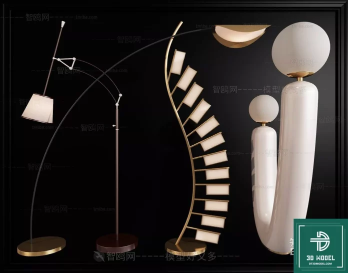 MODERN FLOOR LAMP - SKETCHUP 3D MODEL - VRAY OR ENSCAPE - ID07359