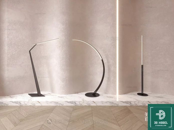 MODERN FLOOR LAMP - SKETCHUP 3D MODEL - VRAY OR ENSCAPE - ID07360