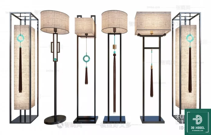 MODERN FLOOR LAMP - SKETCHUP 3D MODEL - VRAY OR ENSCAPE - ID07361