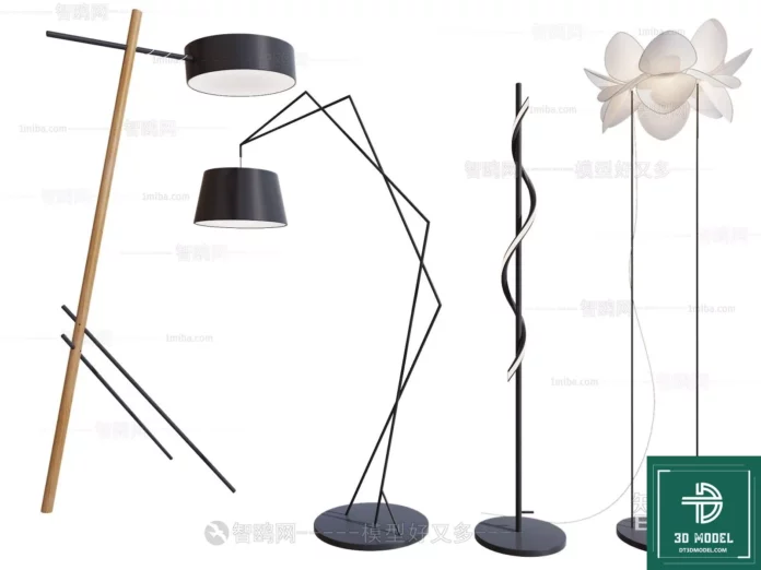 MODERN FLOOR LAMP - SKETCHUP 3D MODEL - VRAY OR ENSCAPE - ID07363