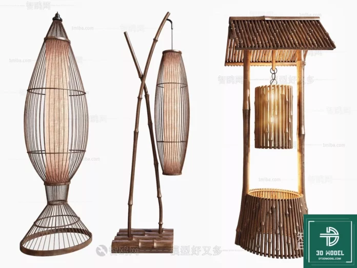 MODERN FLOOR LAMP - SKETCHUP 3D MODEL - VRAY OR ENSCAPE - ID07369