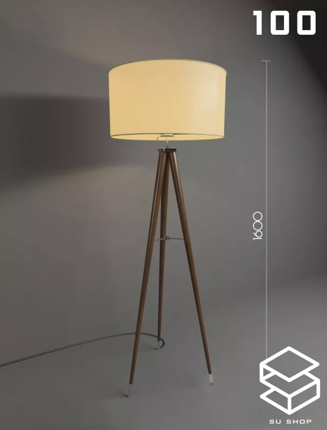 MODERN FLOOR LAMP - SKETCHUP 3D MODEL - VRAY OR ENSCAPE - ID07378