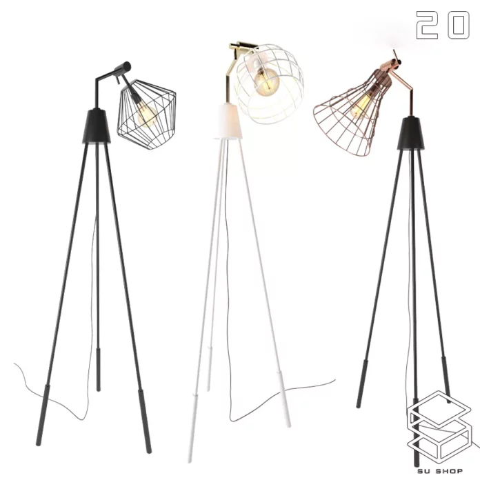 MODERN FLOOR LAMP - SKETCHUP 3D MODEL - VRAY OR ENSCAPE - ID07389