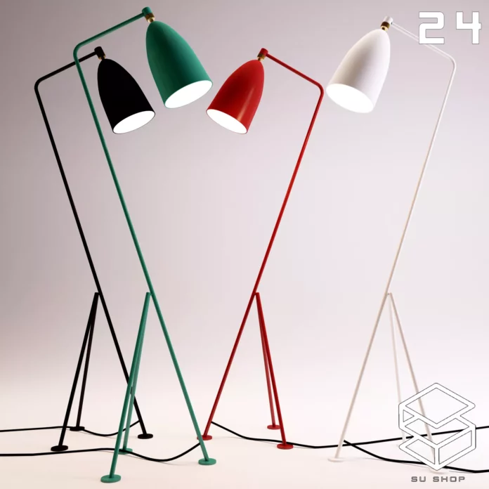 MODERN FLOOR LAMP - SKETCHUP 3D MODEL - VRAY OR ENSCAPE - ID07393