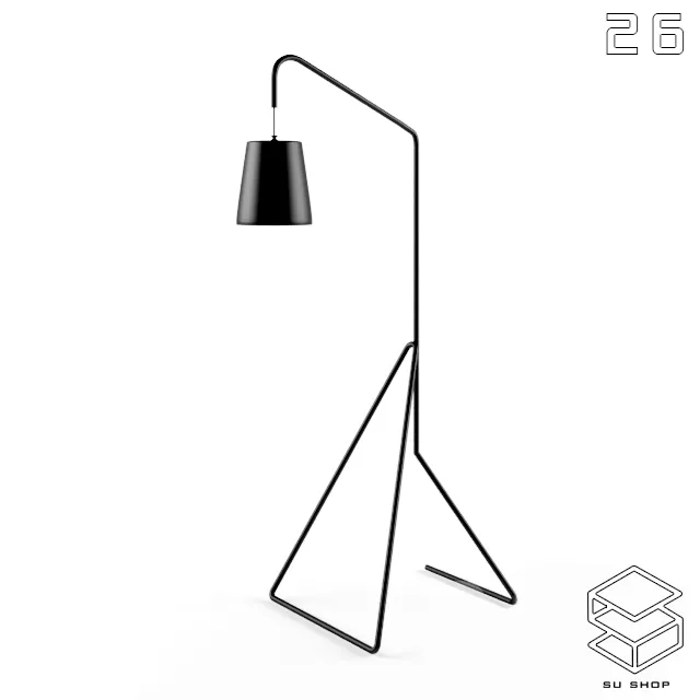 MODERN FLOOR LAMP - SKETCHUP 3D MODEL - VRAY OR ENSCAPE - ID07395