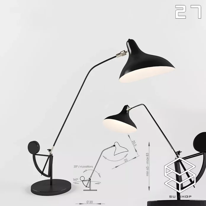 MODERN FLOOR LAMP - SKETCHUP 3D MODEL - VRAY OR ENSCAPE - ID07396