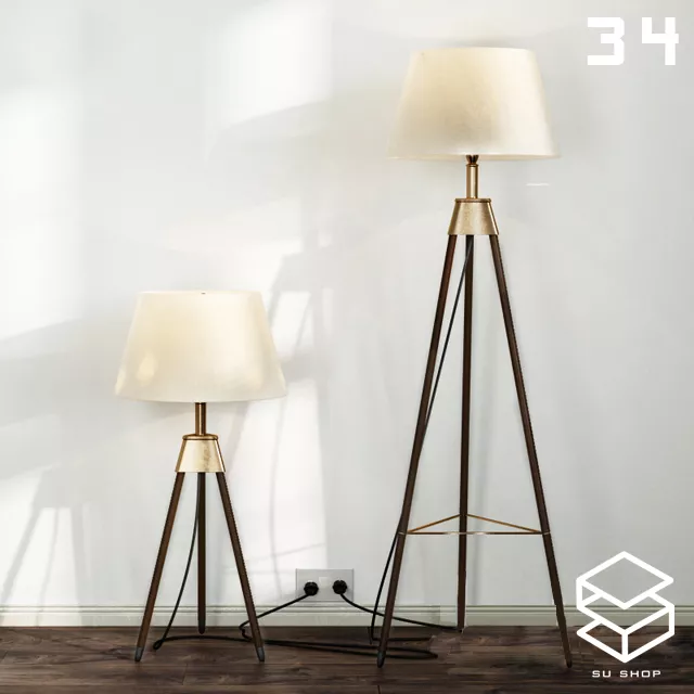 MODERN FLOOR LAMP - SKETCHUP 3D MODEL - VRAY OR ENSCAPE - ID07404