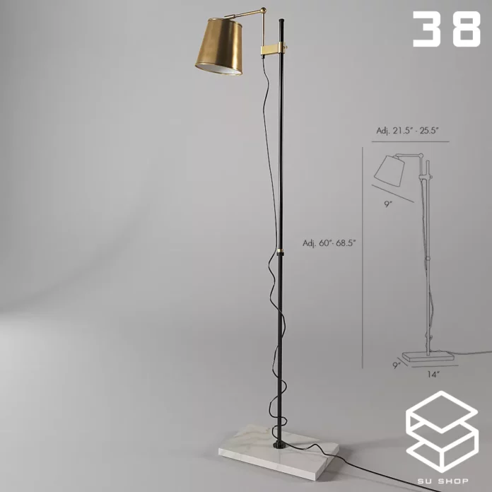 MODERN FLOOR LAMP - SKETCHUP 3D MODEL - VRAY OR ENSCAPE - ID07408