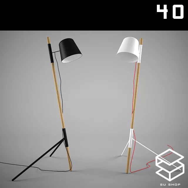 MODERN FLOOR LAMP - SKETCHUP 3D MODEL - VRAY OR ENSCAPE - ID07411