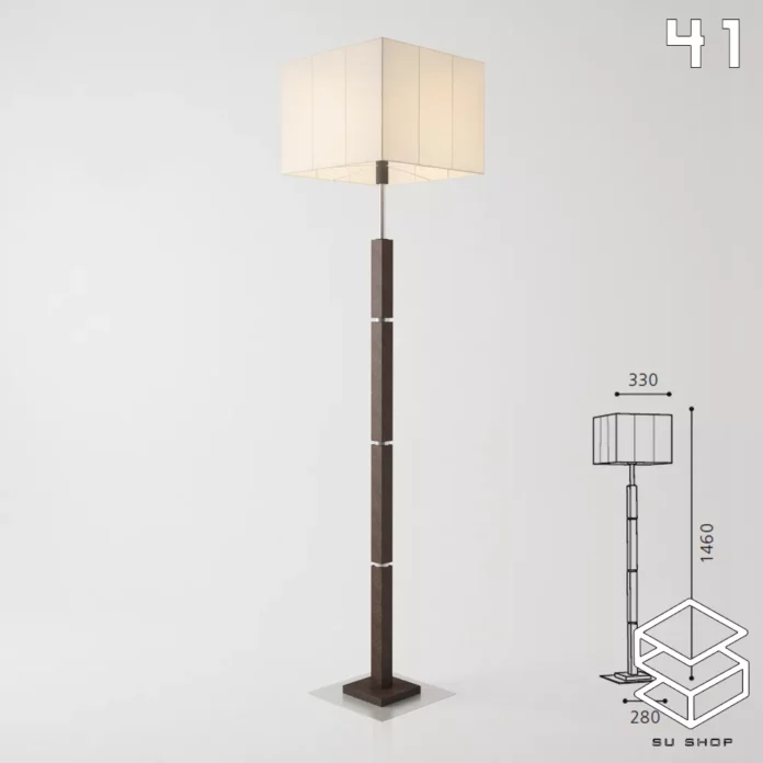 MODERN FLOOR LAMP - SKETCHUP 3D MODEL - VRAY OR ENSCAPE - ID07412