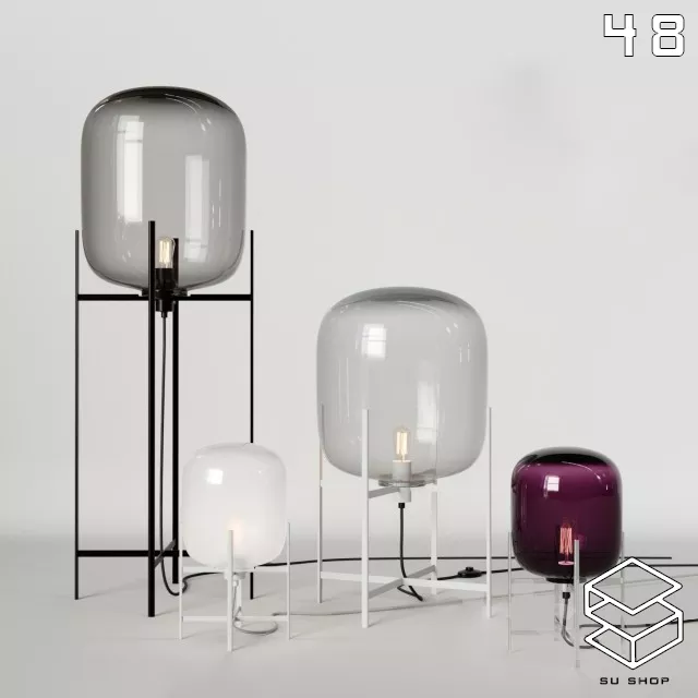 MODERN FLOOR LAMP - SKETCHUP 3D MODEL - VRAY OR ENSCAPE - ID07419