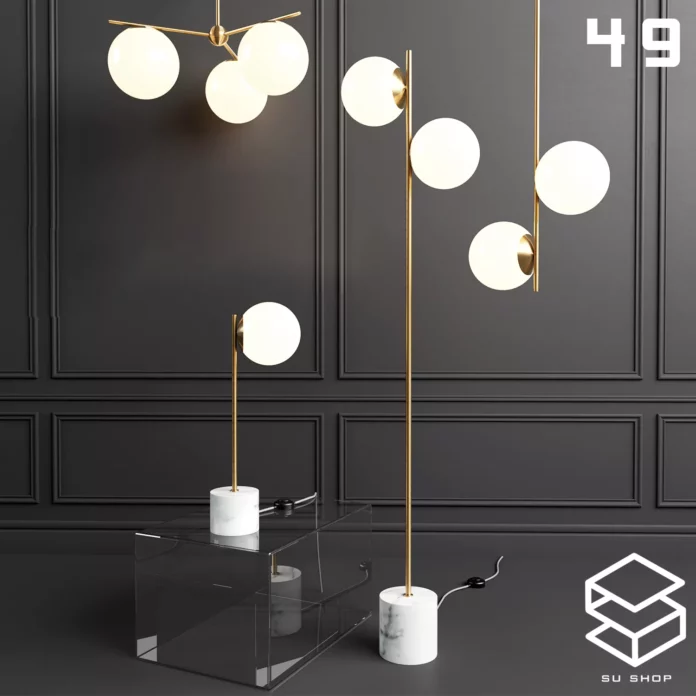 MODERN FLOOR LAMP - SKETCHUP 3D MODEL - VRAY OR ENSCAPE - ID07420