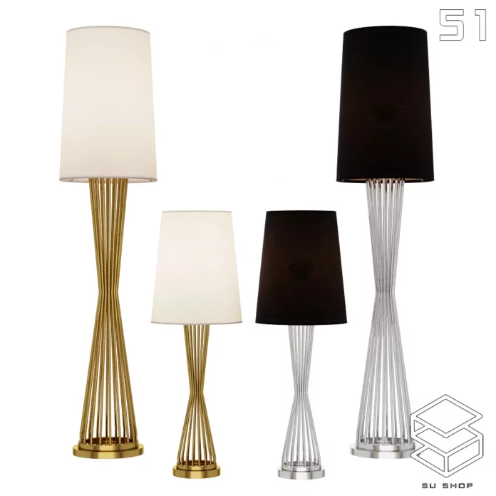 MODERN FLOOR LAMP - SKETCHUP 3D MODEL - VRAY OR ENSCAPE - ID07423