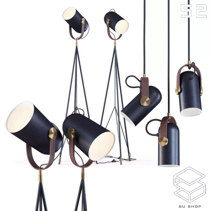 MODERN FLOOR LAMP - SKETCHUP 3D MODEL - VRAY OR ENSCAPE - ID07424