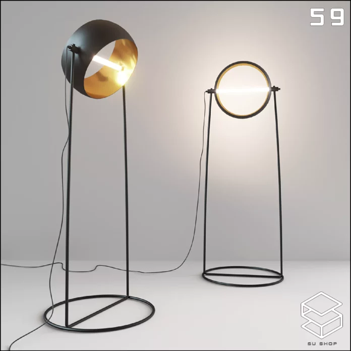 MODERN FLOOR LAMP - SKETCHUP 3D MODEL - VRAY OR ENSCAPE - ID07431