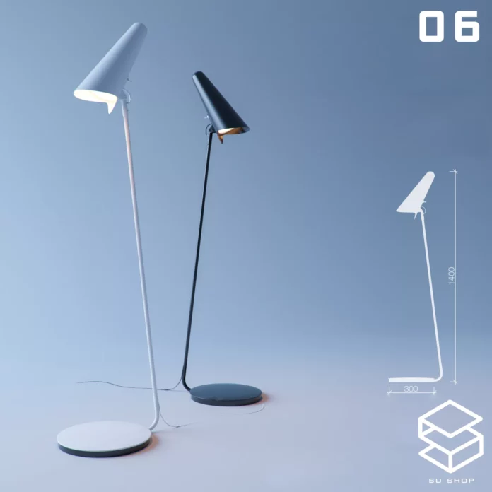 MODERN FLOOR LAMP - SKETCHUP 3D MODEL - VRAY OR ENSCAPE - ID07432