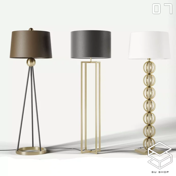MODERN FLOOR LAMP - SKETCHUP 3D MODEL - VRAY OR ENSCAPE - ID07443